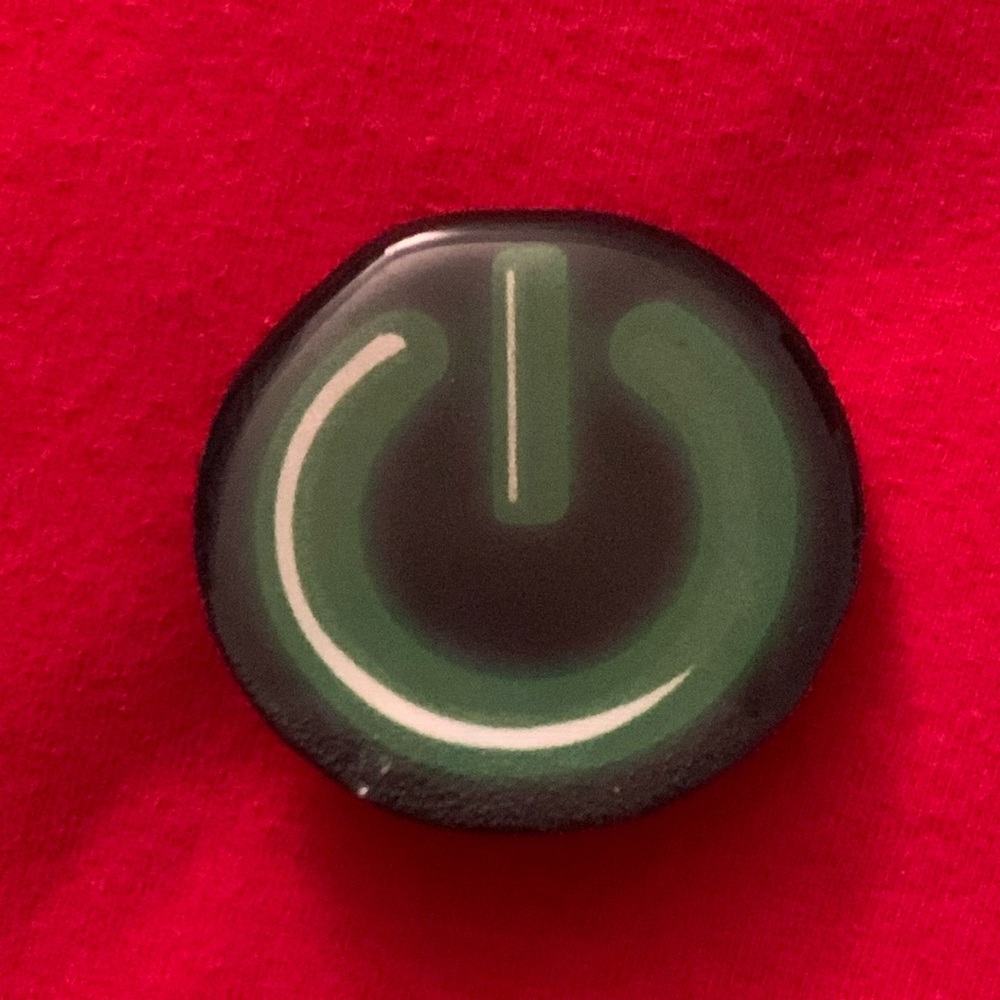 Free with purchase handmade gamer power on button